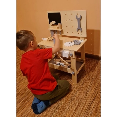 Kruzzel 24820 Kinder houten werkbank met gereedschap