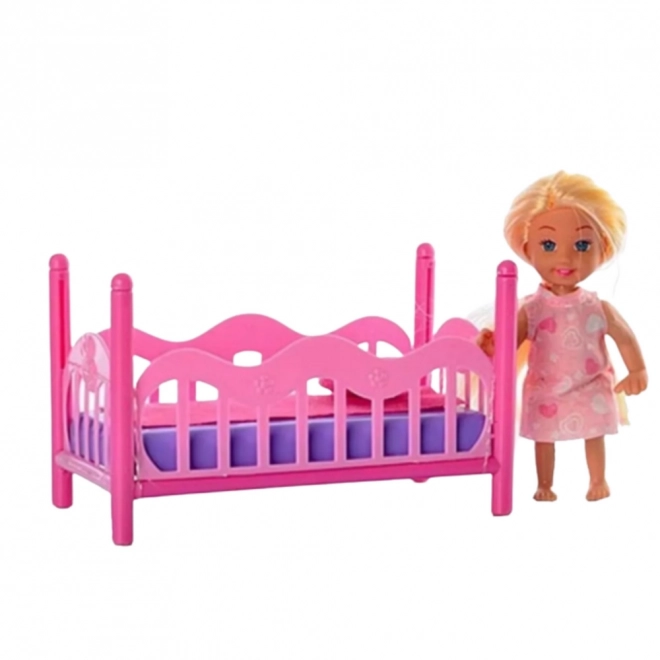 Set mini pop in pyjama roze bedje