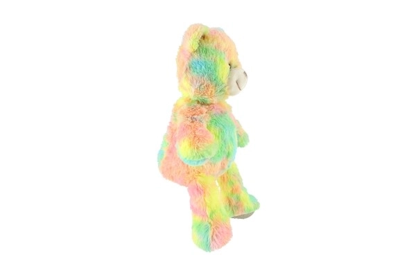 Droombeer regenboog knuffel 40cm op batterijen met licht en geluid in zak