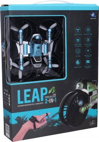 Drone-moto 2-en-1 RC à télécommande 17 × 15 cm