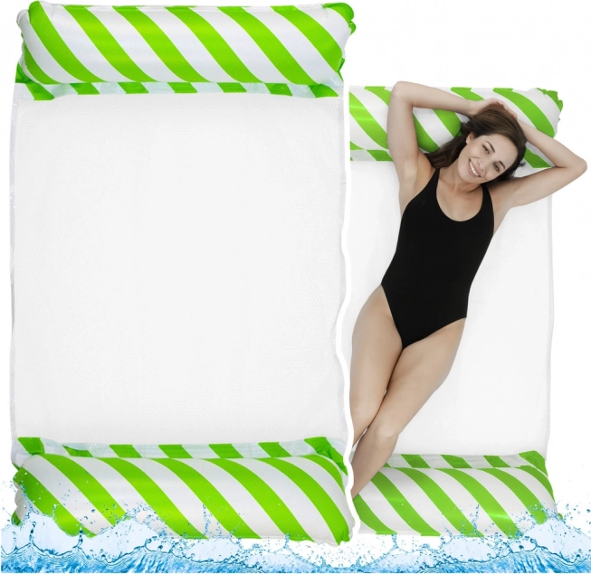 Inflatable Water Hammock White-Green 120x70cm