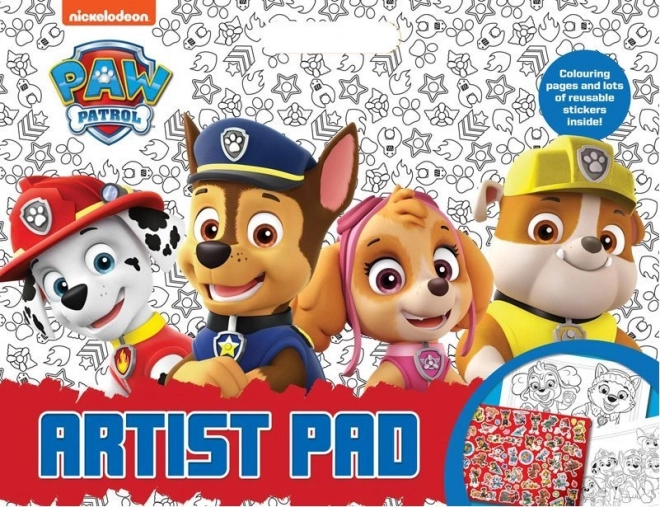 NICKELODEON Mega coloriages avec autocollants La Pat' Patrouille