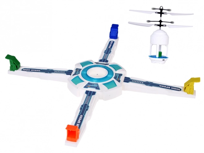 Vliegende drone behendigheidsspel