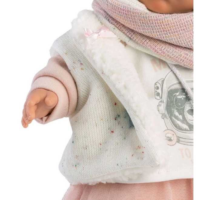 Llorens 42402 JULIA - realistische pop met geluiden en zacht stoffen lichaam - 42 cm