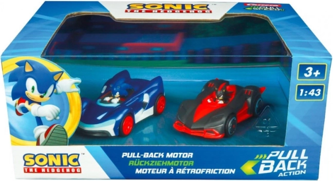 Set Sonic- en Shadow-autootjes met opwindmechanisme