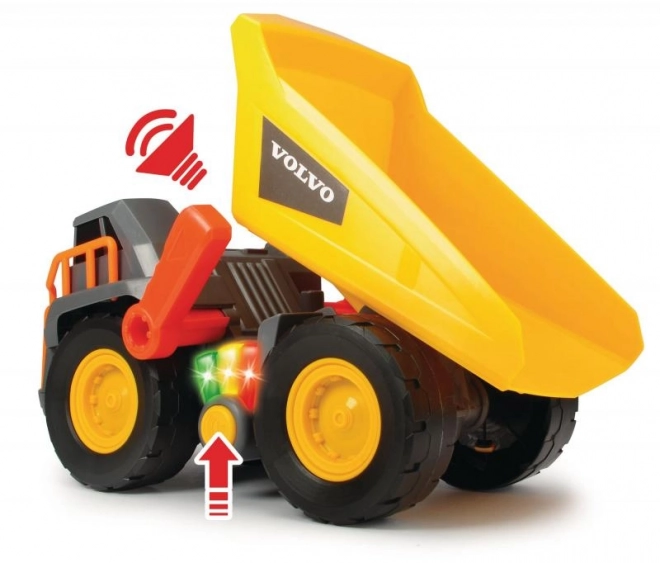 Volvo toy dump truck with lights and sounds