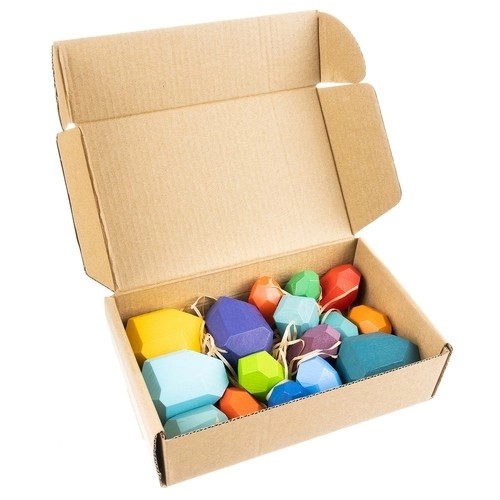 Creatieve houten balansstenen Kruzzel 22475 - set van 16 stuks