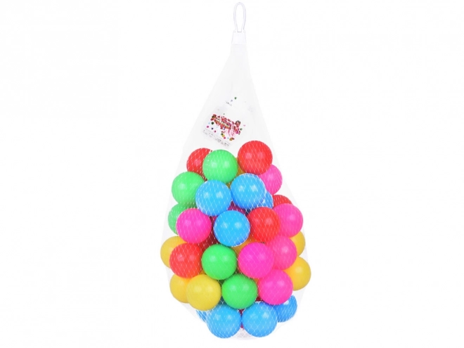 Boules colorées 6cm 50 pcs en plastique souple ZA5411