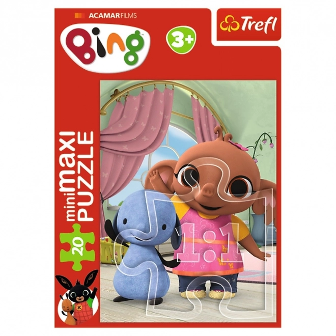 Minipuzzel miniMaxi 20 stukjes Bings vrienden/Konijntje Bing