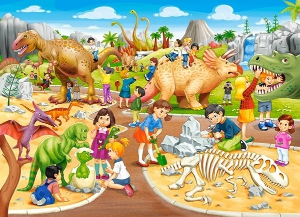 Puzzel dinosaurus park 70 stukjes
