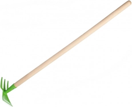Binette double face verte avec manche en bois pour enfants