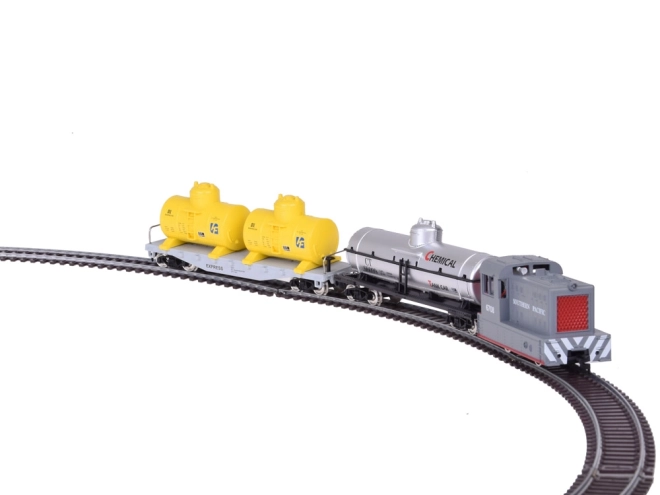 Elektrische set met besturingseenheid en goederentrein