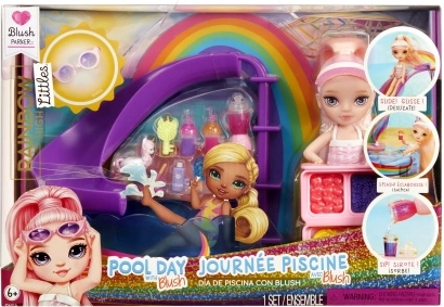 Rainbow High coffret avec piscine et petite sœur