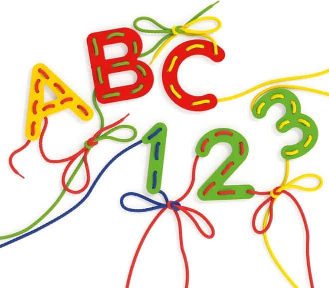 Quercetti enfilage de lettres et de chiffres ABC + 123