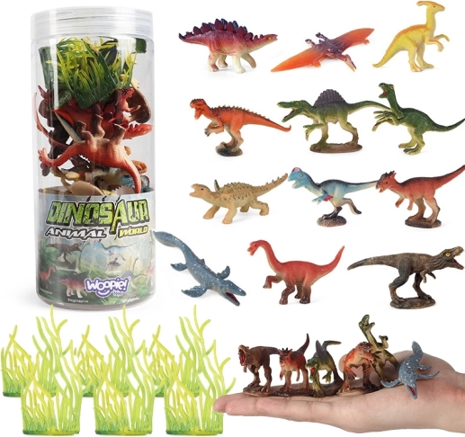 Set of 18 Dinosaur Figures WOOPIE