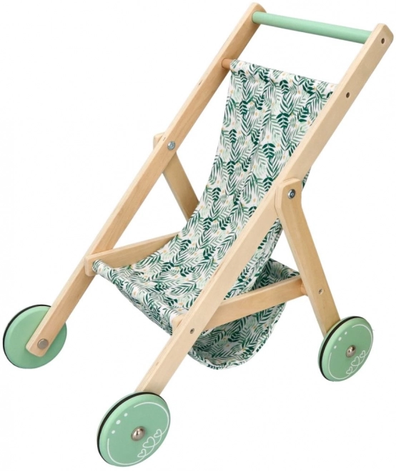 Lichte houten poppenwagen - mint