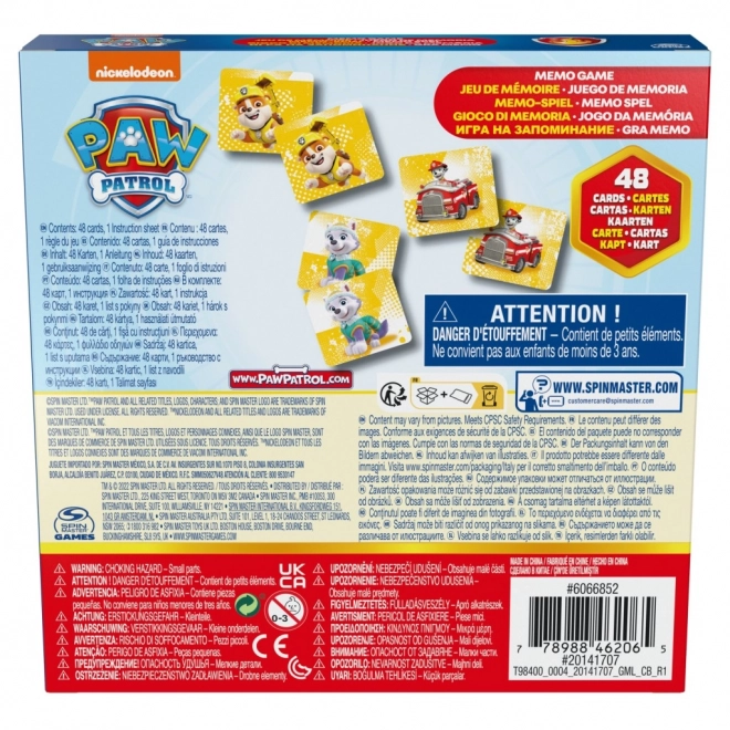 Paw Patrol Memory Game