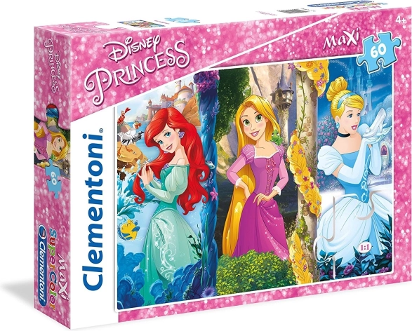 Puzzle Disney Princesses: Ariel, Rapunzel and Cinderella MAXI 60 pieces