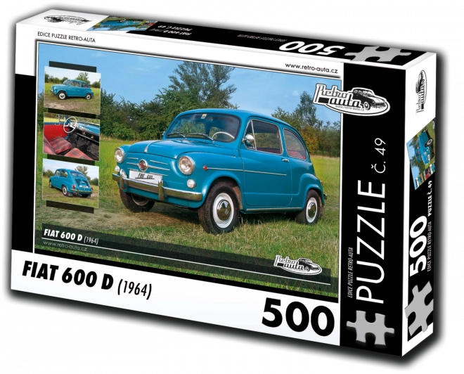 Retro auto puzzel Fiat 600 D (1964) 500 stukjes