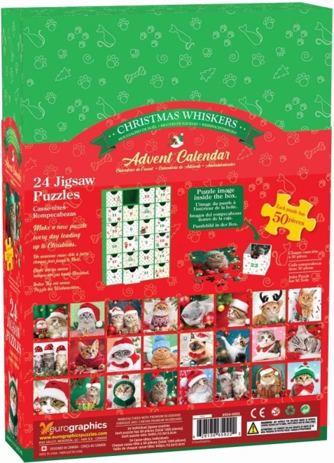 Adventskalender puzzel Kerstmis baarden
