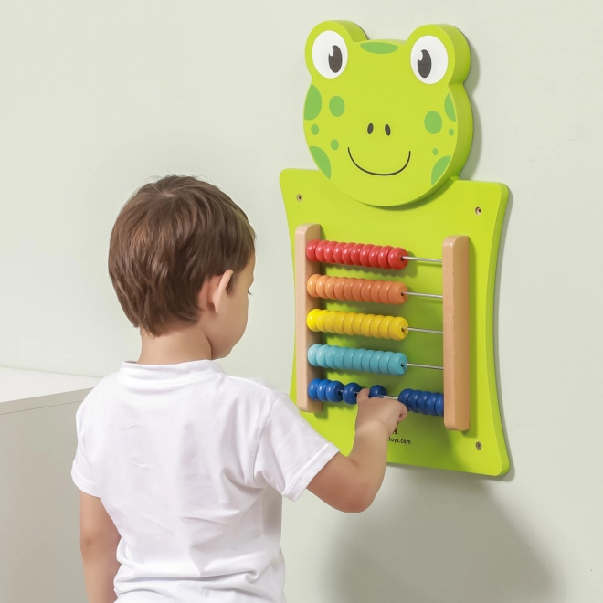 Viga houten bord met telraam kikker montessori FSC-certificaat
