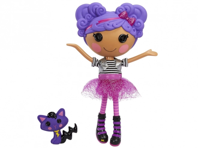 Grote rockpop Storm E. Sky 33 cm met paarse kat