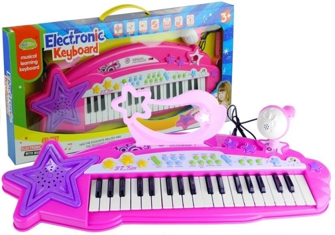 Toetsenorgel 37 toetsen MP3 Microfoon roze