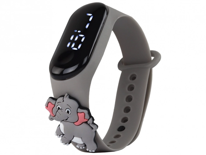 Aanpasbare horloge met touchscreen Elephant Grijs Band