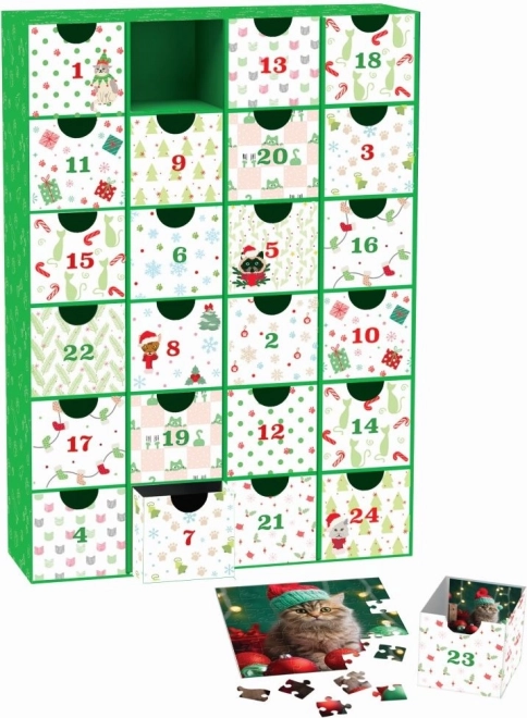 Adventskalender puzzel Kerstmis baarden