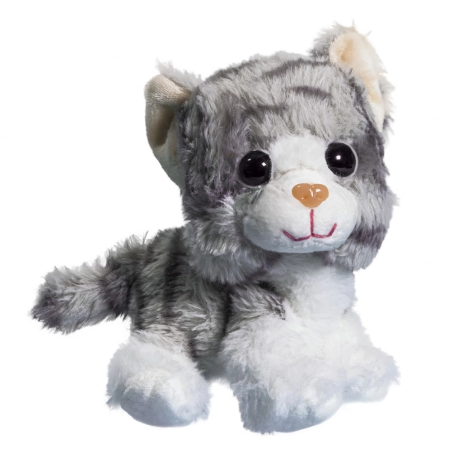Pluche Grijze Kat 17 cm