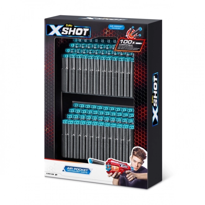 Set van 100 X-Shot Excel schuimkogels