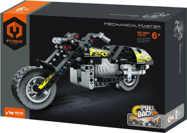 iM.MASTER pull-back motorcycle building kit, 183 pieces