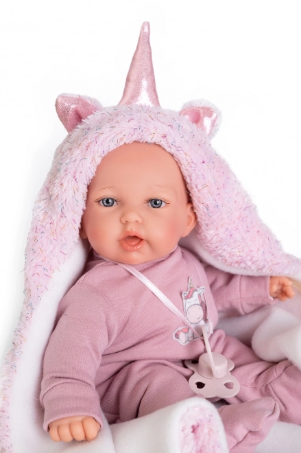 Antonio Juan 12238 PETIT - realistische pop met geluiden en zacht stoffen lichaam - 27 cm