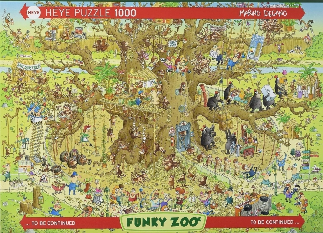 Puzzle Heye ZOO Folle : Enclos des Singes 1000 pièces