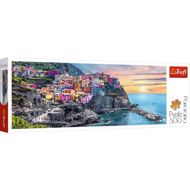 Panoramische puzzel 500 stukjes Vernazza bij zonsondergang, Italië