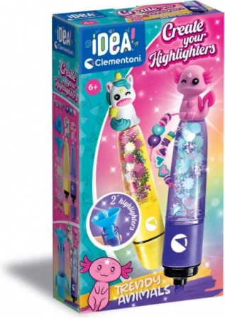 Idea Art mini fabrique de surligneurs – animaux magiques Clementoni