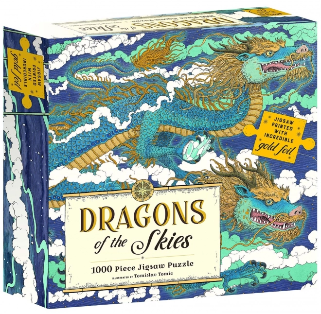 MAGIC CAT Puzzle métallique Dragons célestes 1000 pièces