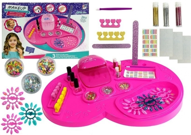Nail Care Set with UV Lamp and Polishes