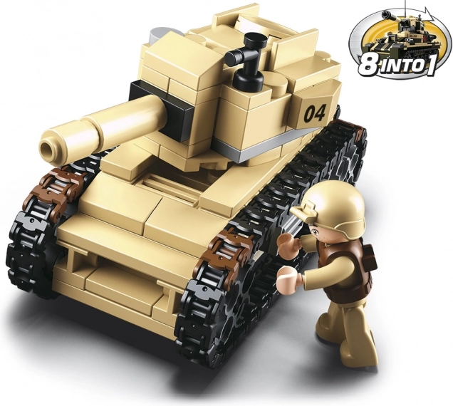 Sluban Army 8-in-1 Tank – Mini Building Set