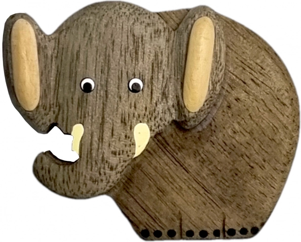 Houten magneet olifant van opzij 2Kids Toys
