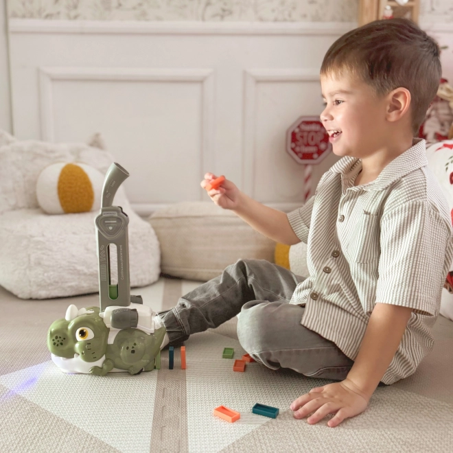 Electric Train Toy and Dominoes Dinosaur - Orange