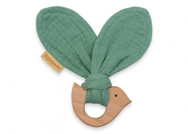 Beißring New Baby mit Vögelchen in Mint