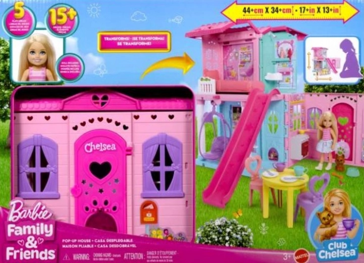 Barbie uitklapbaar huisje voor pop Chelsea