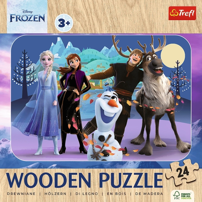 Houten puzzel Bevroren Koninkrijk 24 stukjes