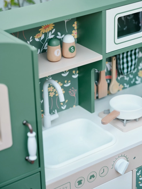 Grote houten keuken voor kinderen
