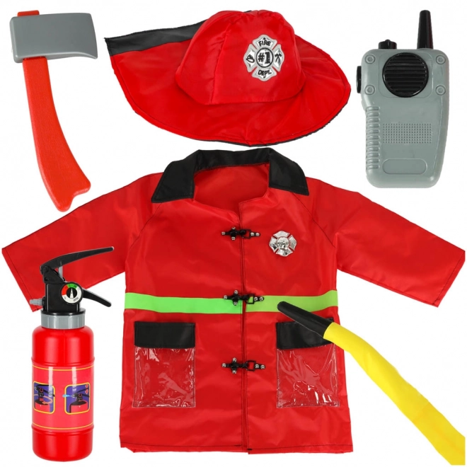 Carnaval kostuum brandweerman met walkietalkie 3-8 jaar