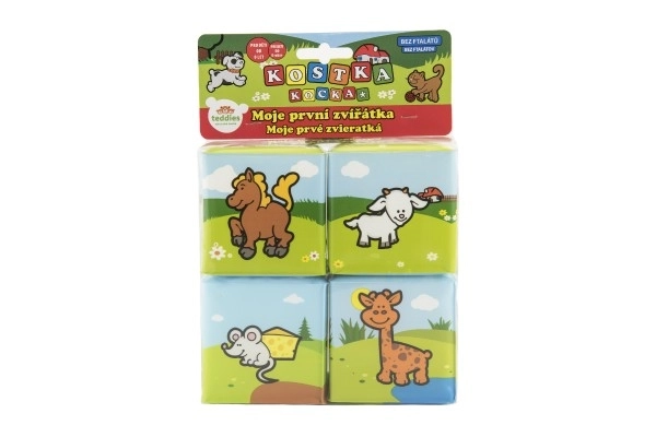 Zachte blokken Mijn eerste diertjes - 4 stuks