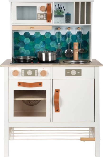 wooden children’s play kitchen small foot Tasty white with light and sound