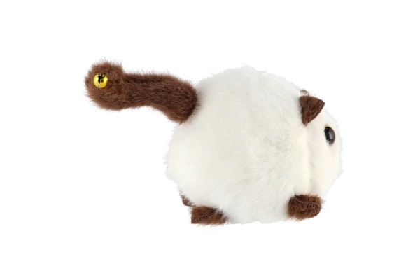 Uitrekkende pluche katje met bel 10 cm