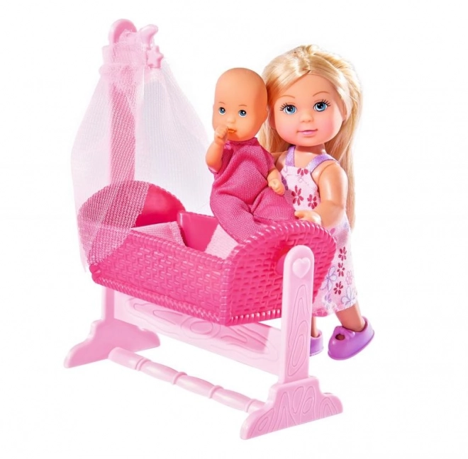 Pop Evička met baby in wieg, 2 soorten